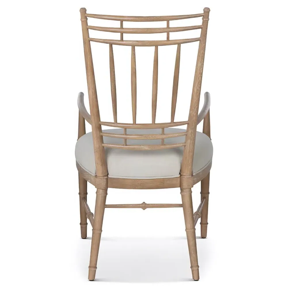 Faith Dining Arm Chair - Grey, Parawood