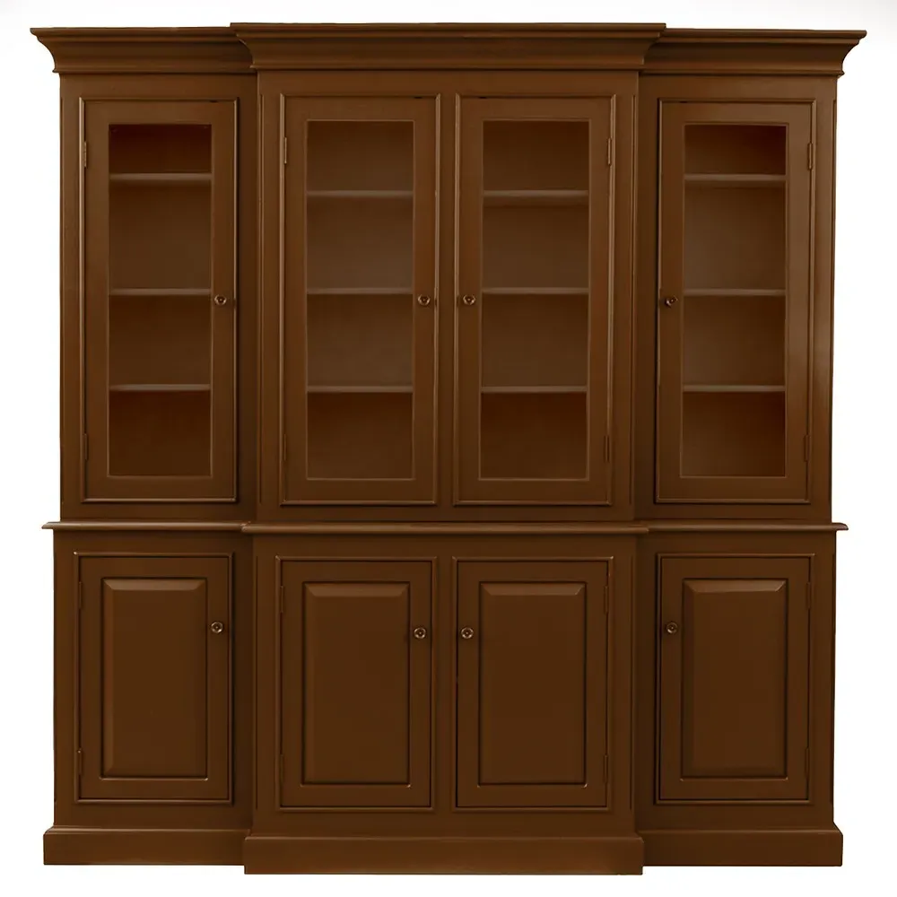 Faith Hutch with Adjustable Shelves - Pecan Brown, Alder