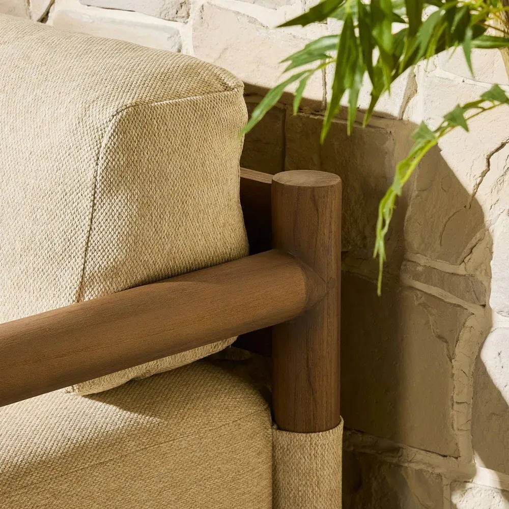 Faith Sofa - Brown, Teak