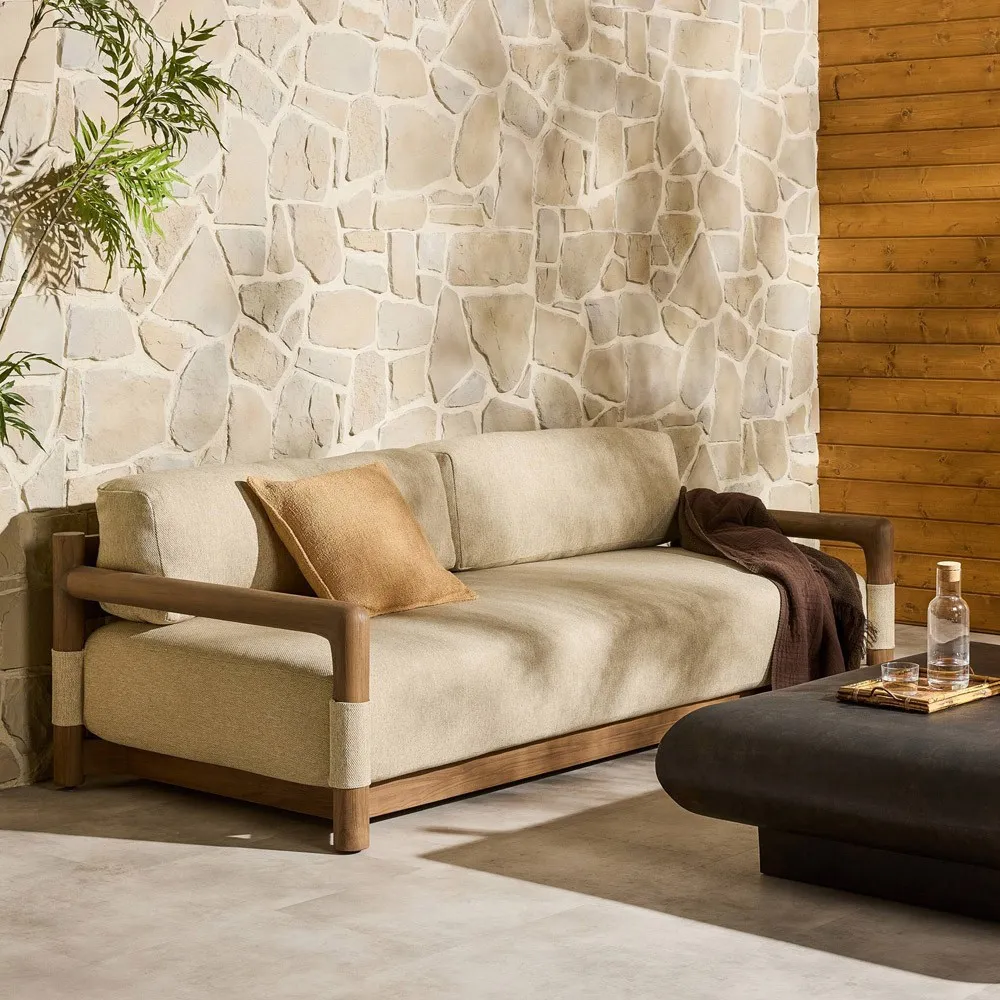 Faith Sofa - Brown, Teak