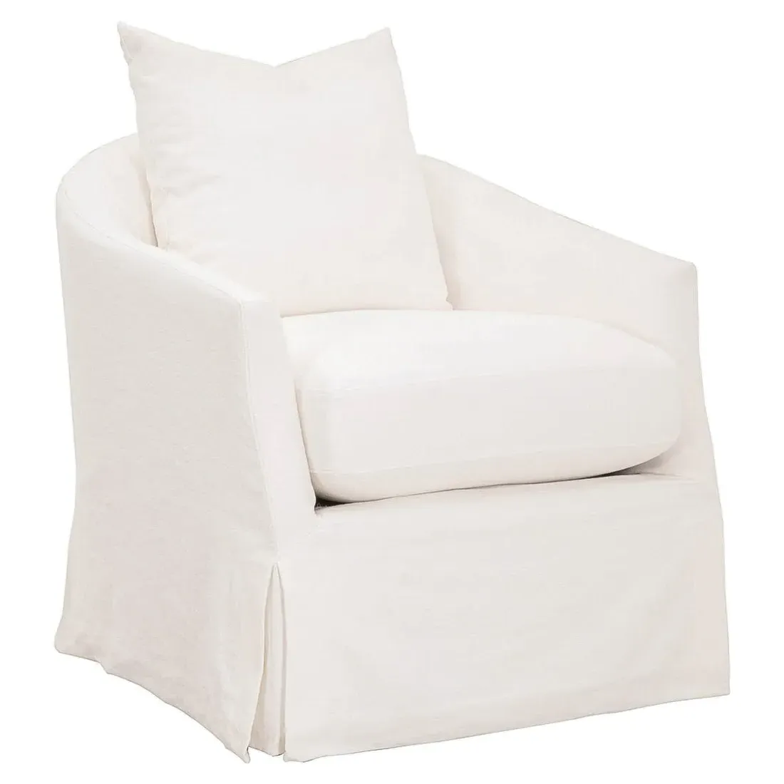 Faith Swivel Arm Chair - Cream, Oak