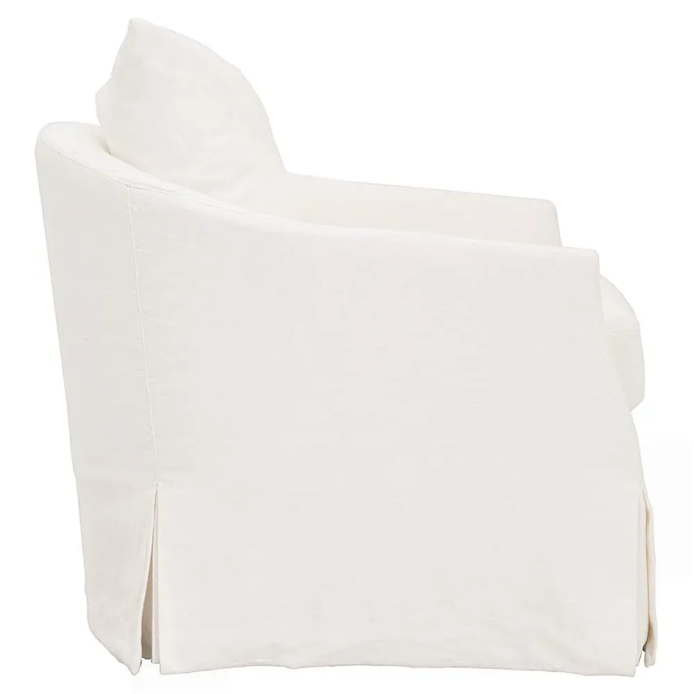 Faith Swivel Arm Chair - Cream, Oak