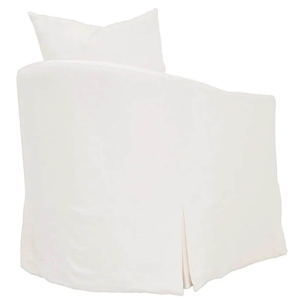 Faith Swivel Arm Chair - Cream, Oak