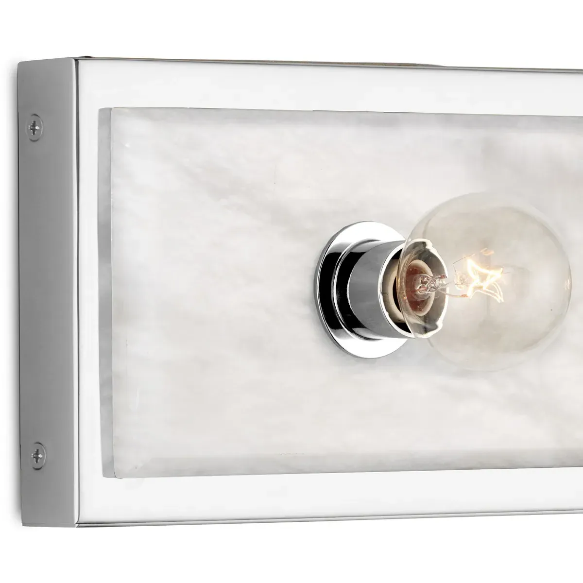 Faizel Medium Wall Sconce - Polished Nickel, Alabaster