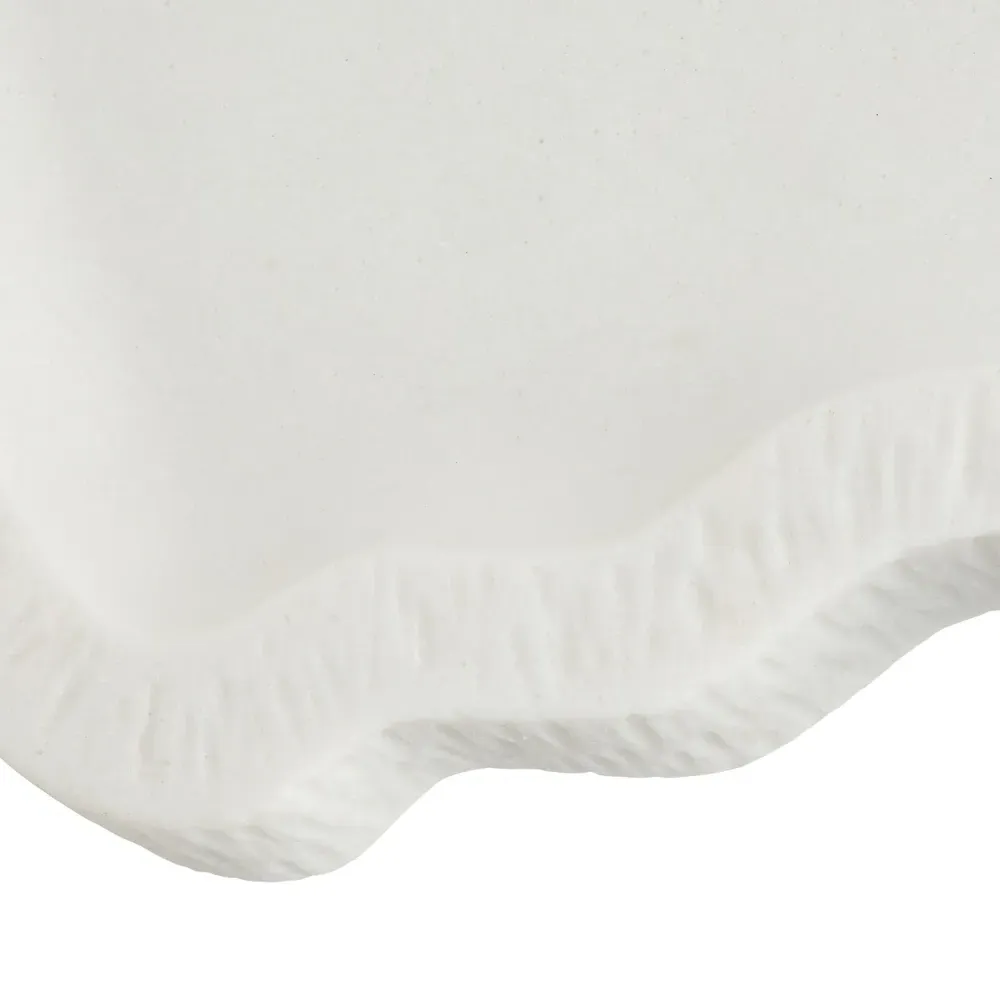 Fallon Decorative Tray - White, Riverstone Composite