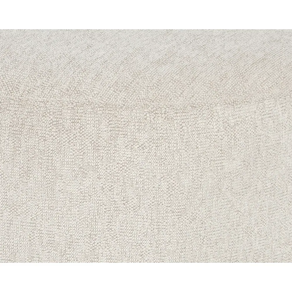 Fannie Curved Ottoman - Dove Cream