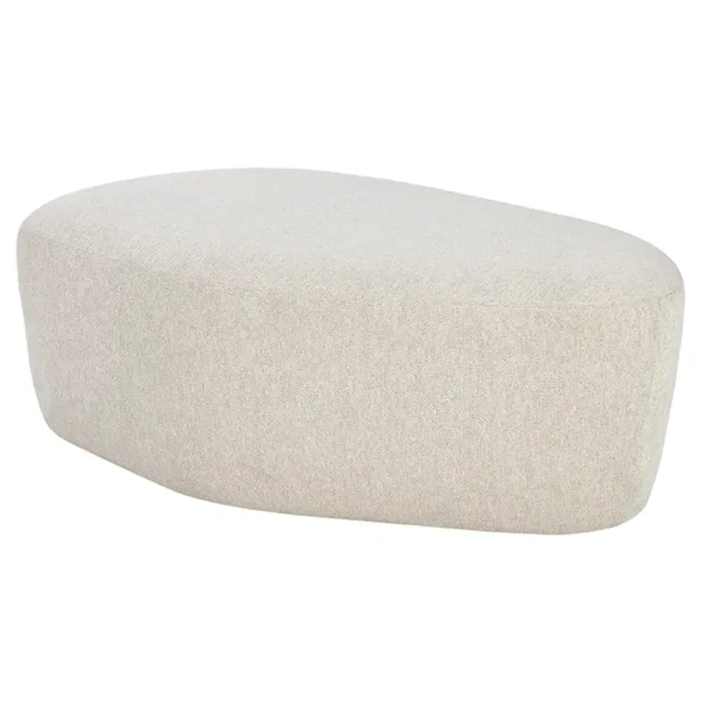 Fannie Curved Ottoman - Dove Cream image