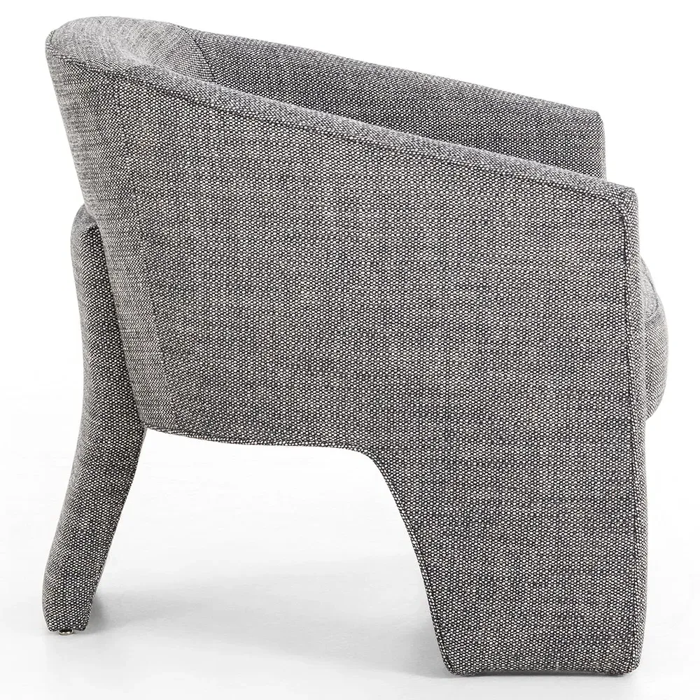 Fara Barrel Chair - Dark Grey