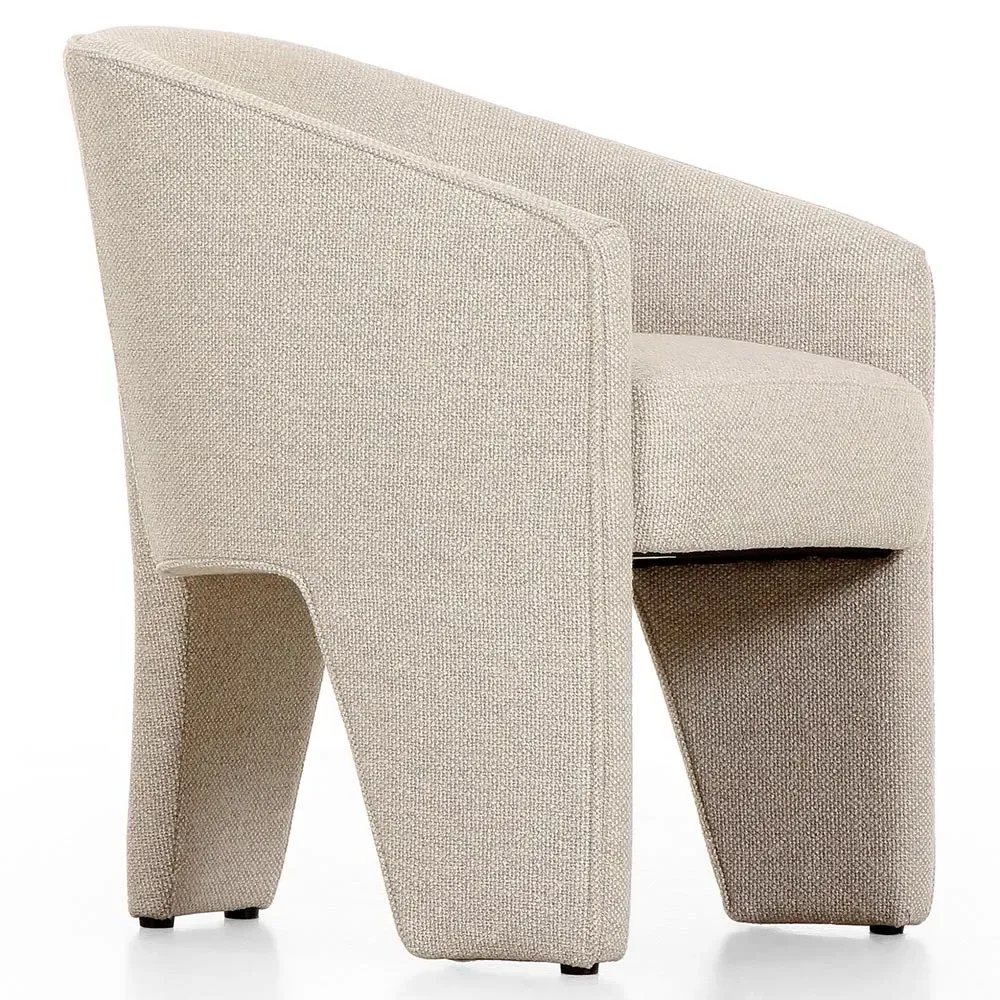 Fara Dining Arm Chair - Cream, Performance Fabric