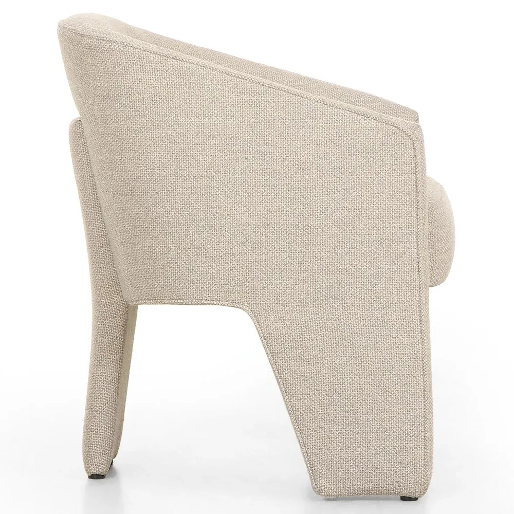 Fara Dining Arm Chair - Cream, Performance Fabric