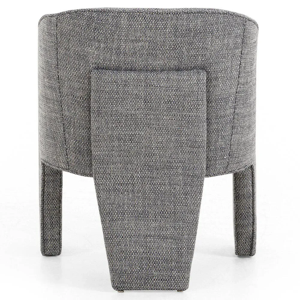 Fara Dining Arm Chair - Grey, Performance Fabric