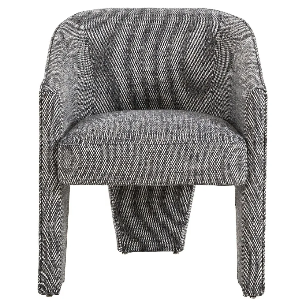 Fara Dining Arm Chair - Grey, Performance Fabric