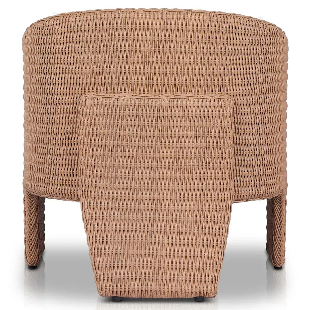 Fara Outdoor Lounge Arm Chair - White, Wicker