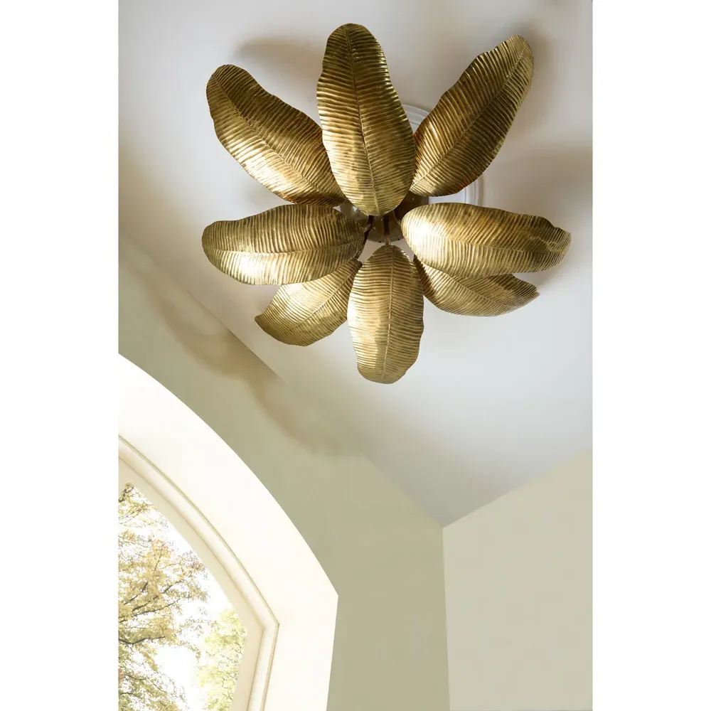 Farah Semi Flush Mount - Vintage Brass, Iron