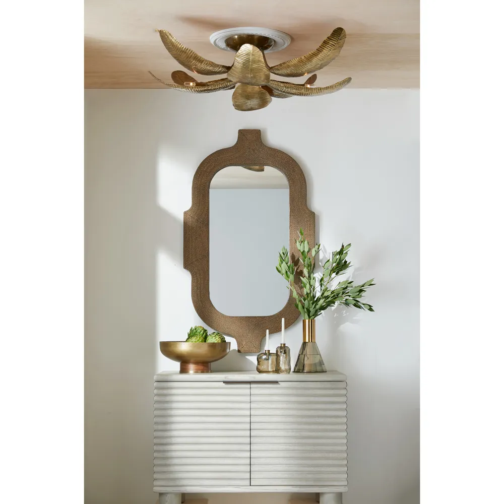 Farah Semi Flush Mount - Vintage Brass, Iron