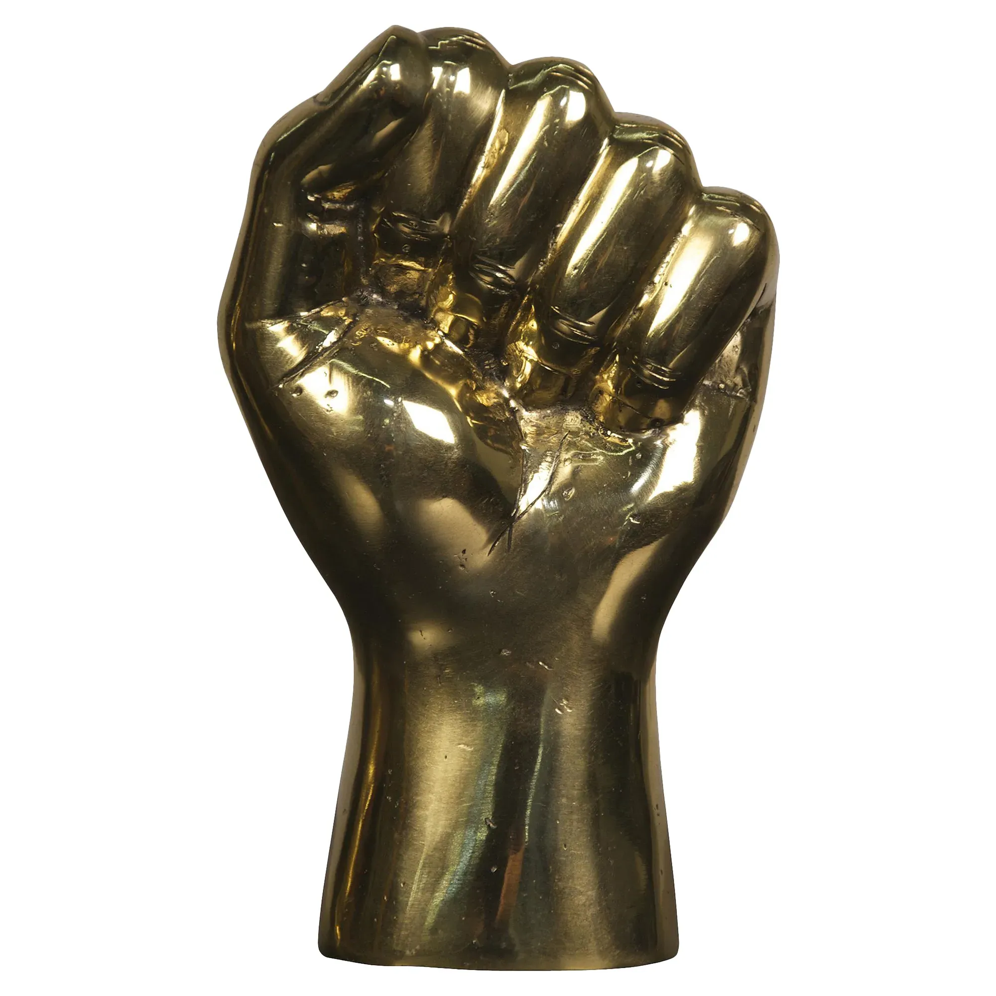 Farella Allegiance Fist Hand Sculpture - Yellow-Gold, Brass image