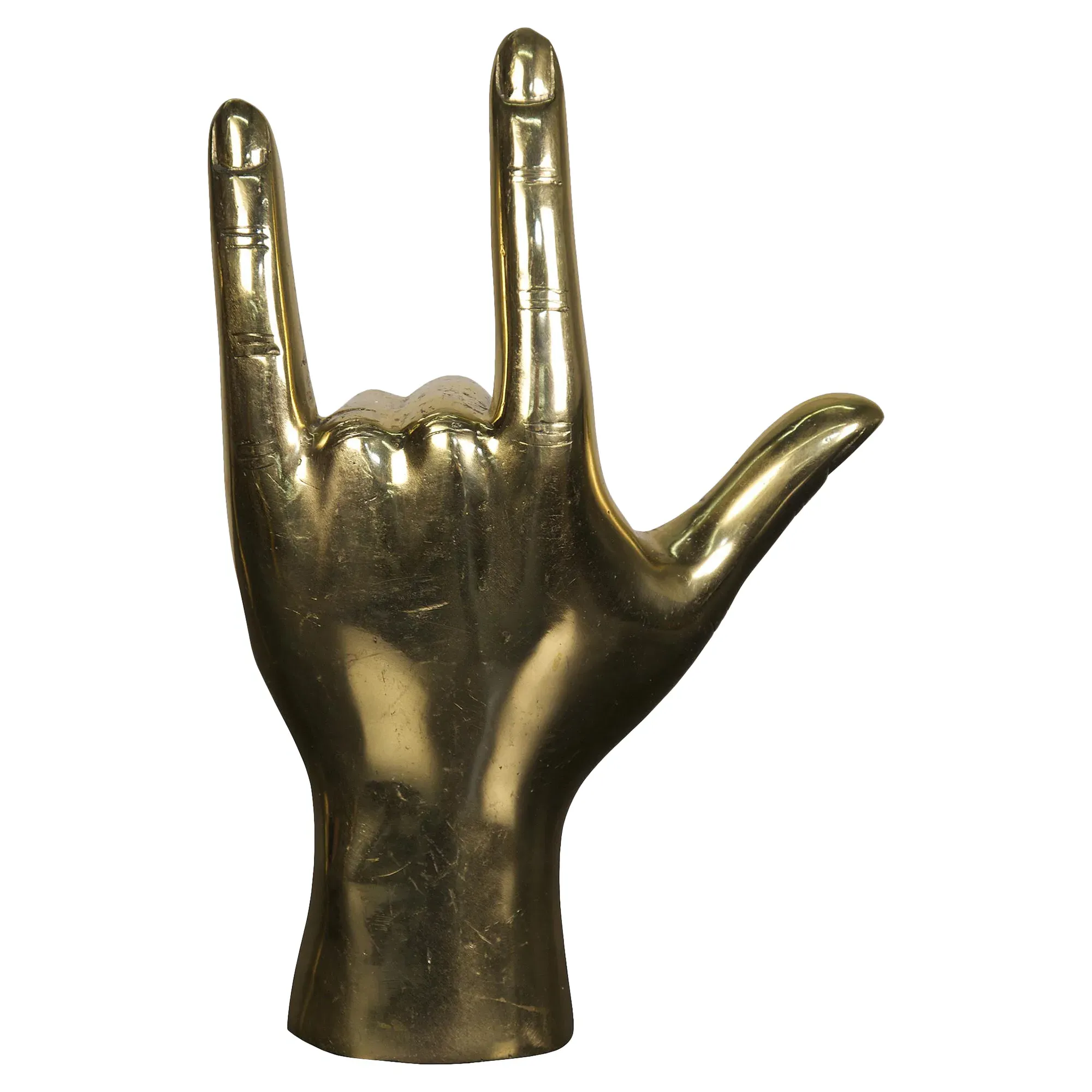 Farella I Love You Hand Sculpture - Brass