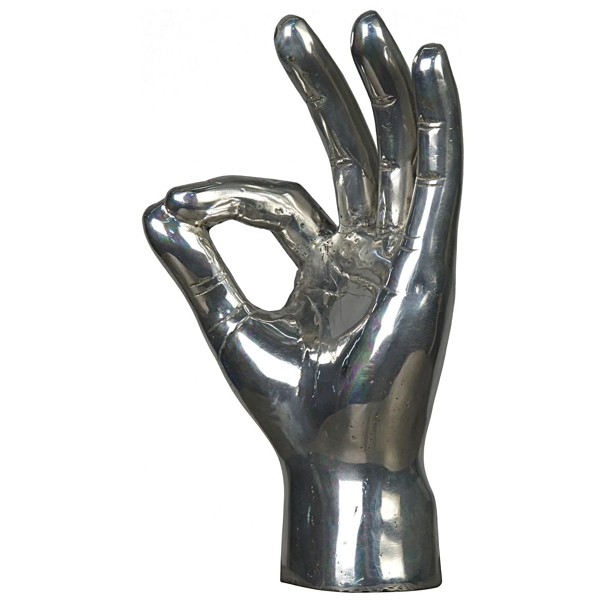 Farella OK Sign Hand Sculpture - Silver, Brass image