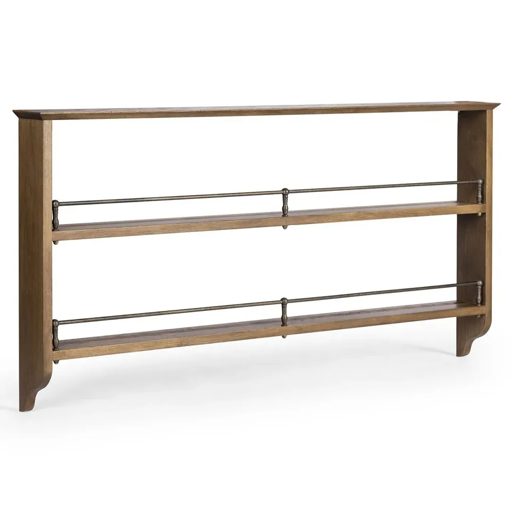 Faria Wall Plate Rack - Tan, Oak