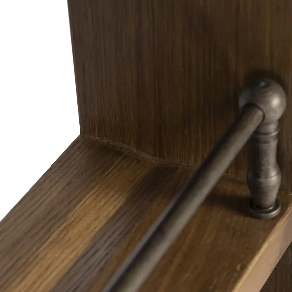 Faria Wall Plate Rack - Tan, Oak