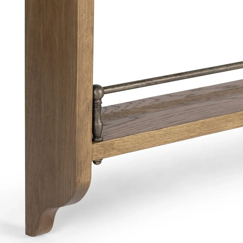 Faria Wall Plate Rack - Tan, Oak