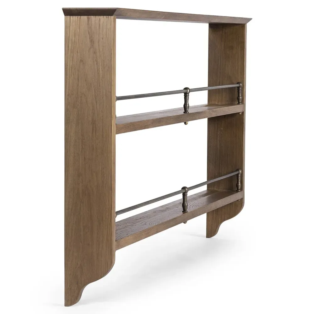 Faria Wall Plate Rack - Tan, Oak