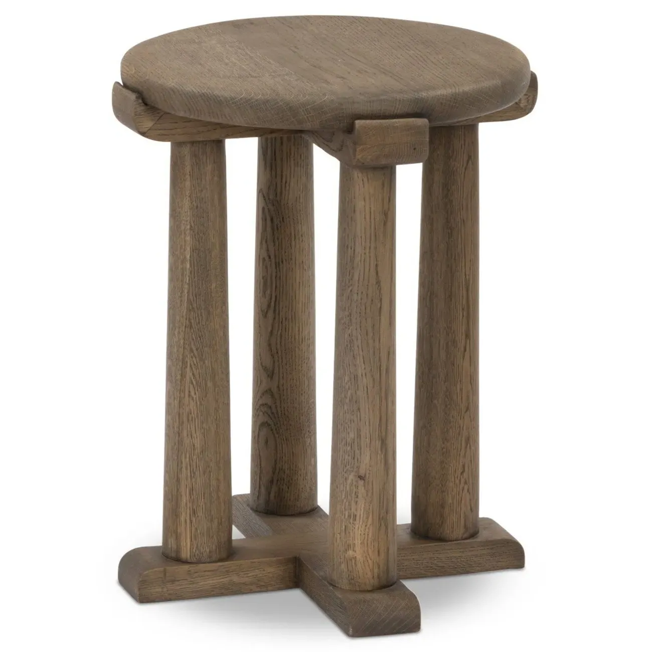 Farlane Round Stool - Natural Oak