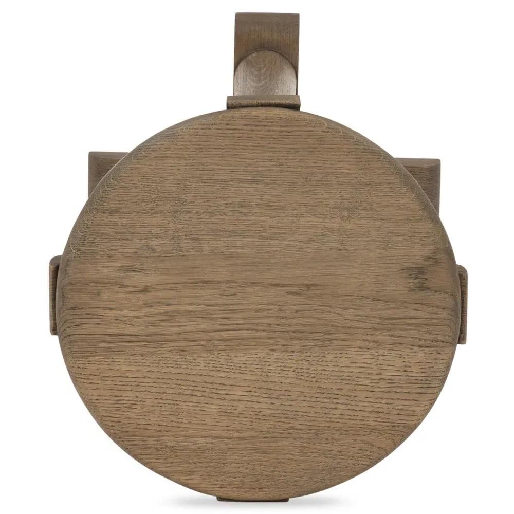Farlane Round Stool - Natural Oak