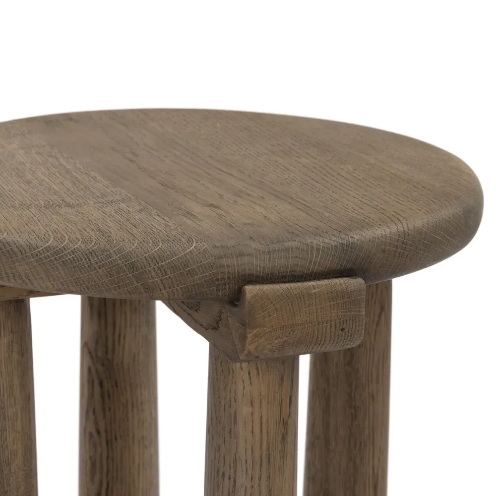 Farlane Round Stool - Natural Oak