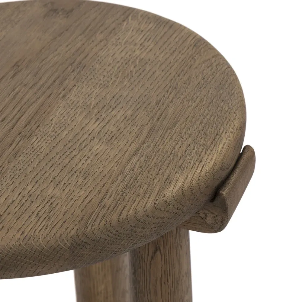 Farlane Round Stool - Natural Oak