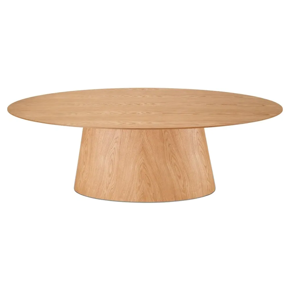 Farley Oval Dining Table - Brown, Tauari Wood