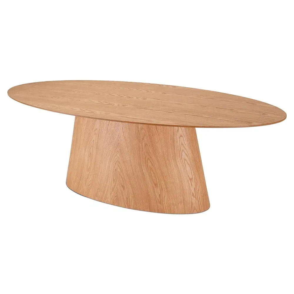 Farley Oval Dining Table - Brown, Tauari Wood