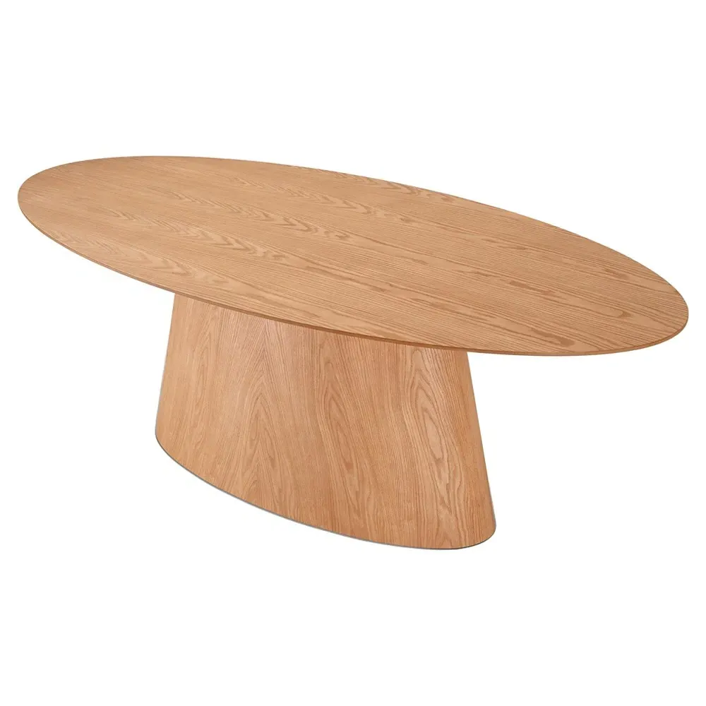 Farley Oval Dining Table - Brown, Tauari Wood