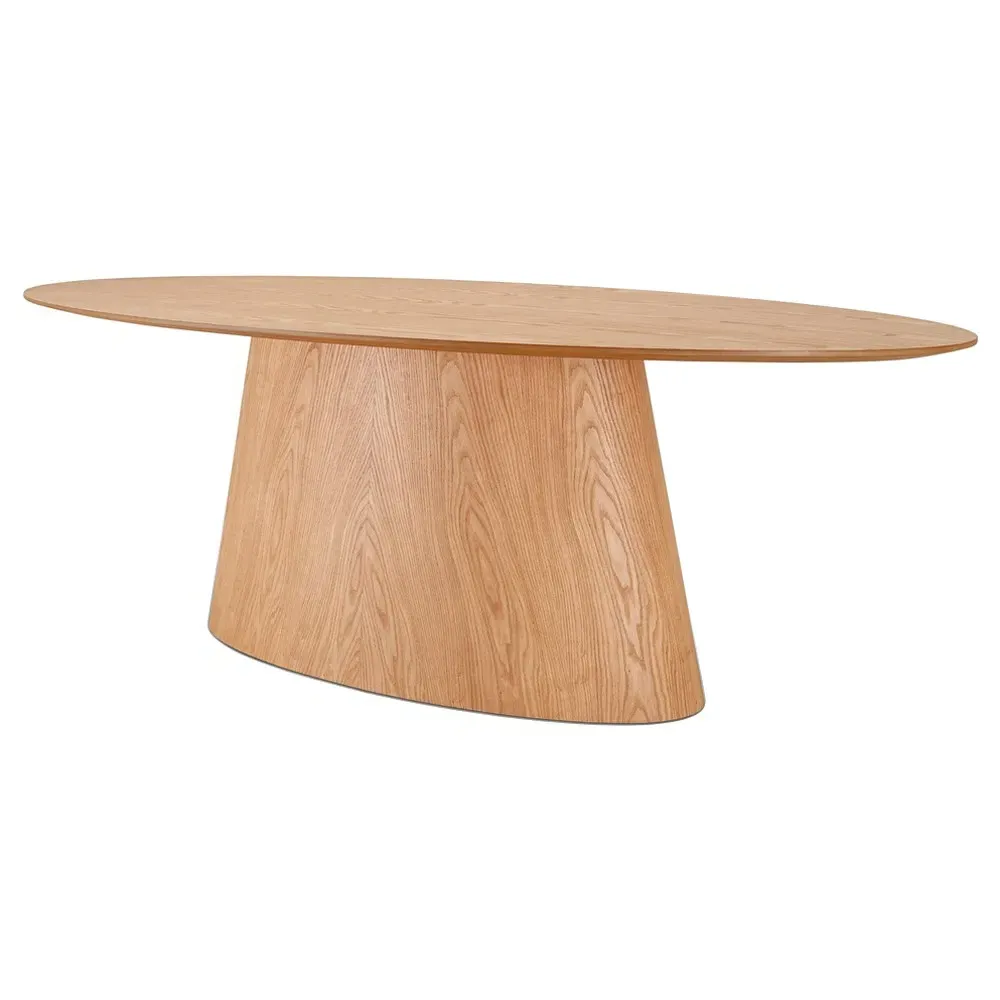 Farley Oval Dining Table - Brown, Tauari Wood