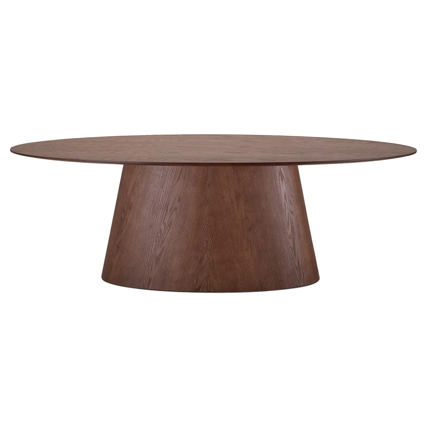 Farley Oval Dining Table - Dark Brown, Tauari Wood