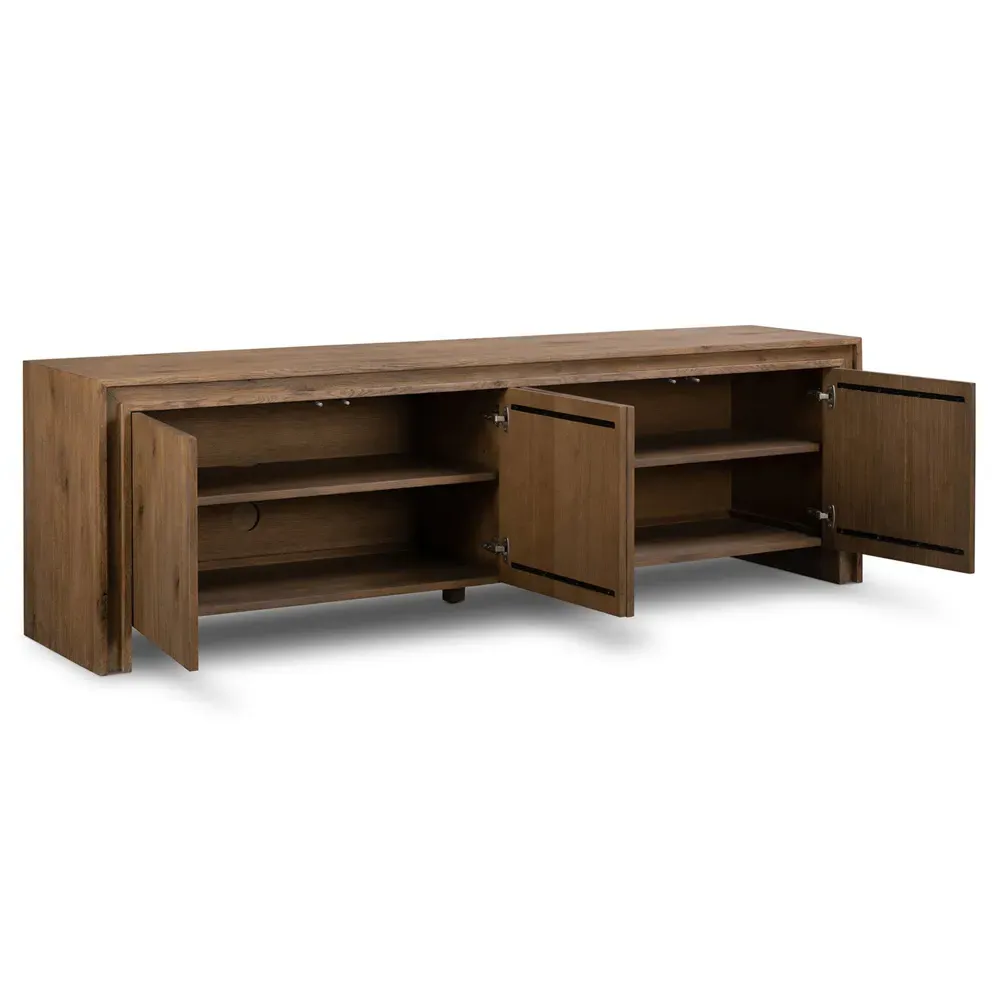 Faron Media Console - Brown, Oak