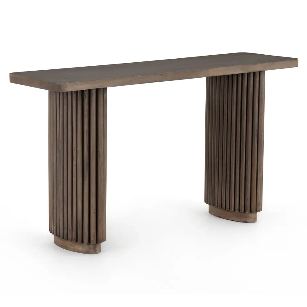 Farvald Rectangular Console Table - Brown, Reclaimed Wood