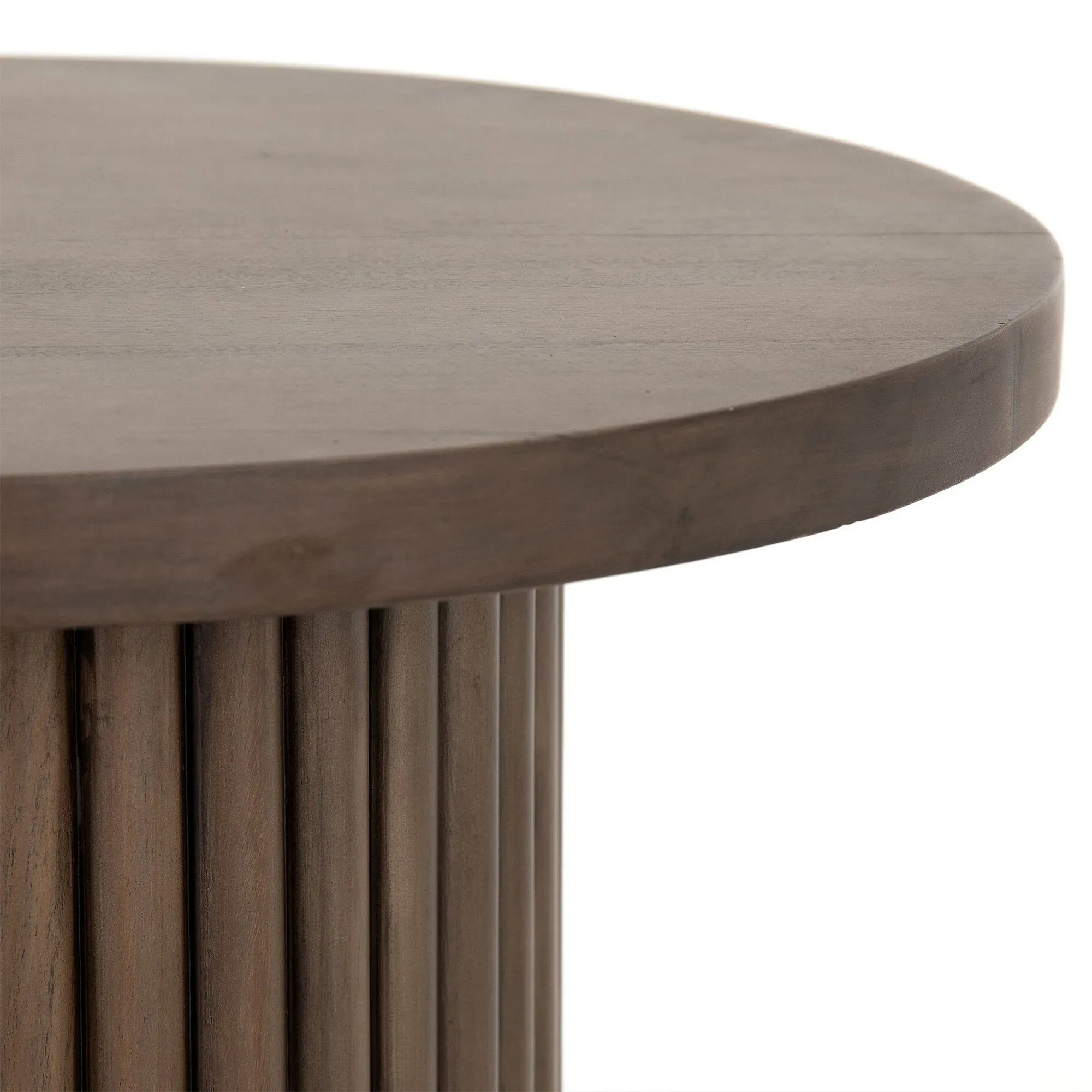 Farvald Round End Table - Brown, Reclaimed Wood