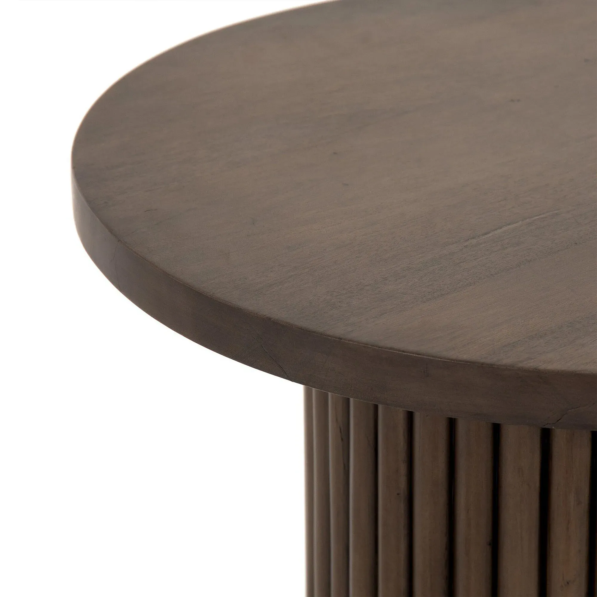 Farvald Round End Table - Brown, Reclaimed Wood