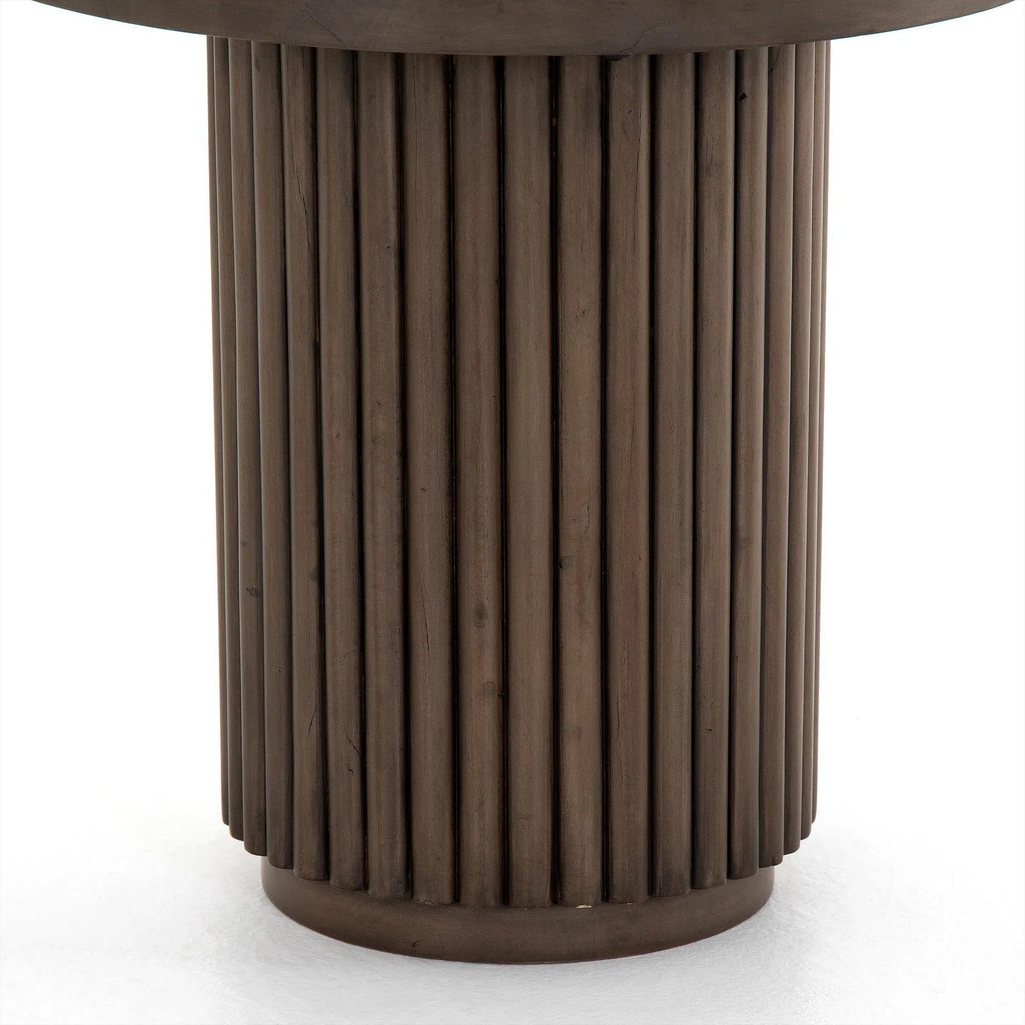 Farvald Round End Table - Brown, Reclaimed Wood