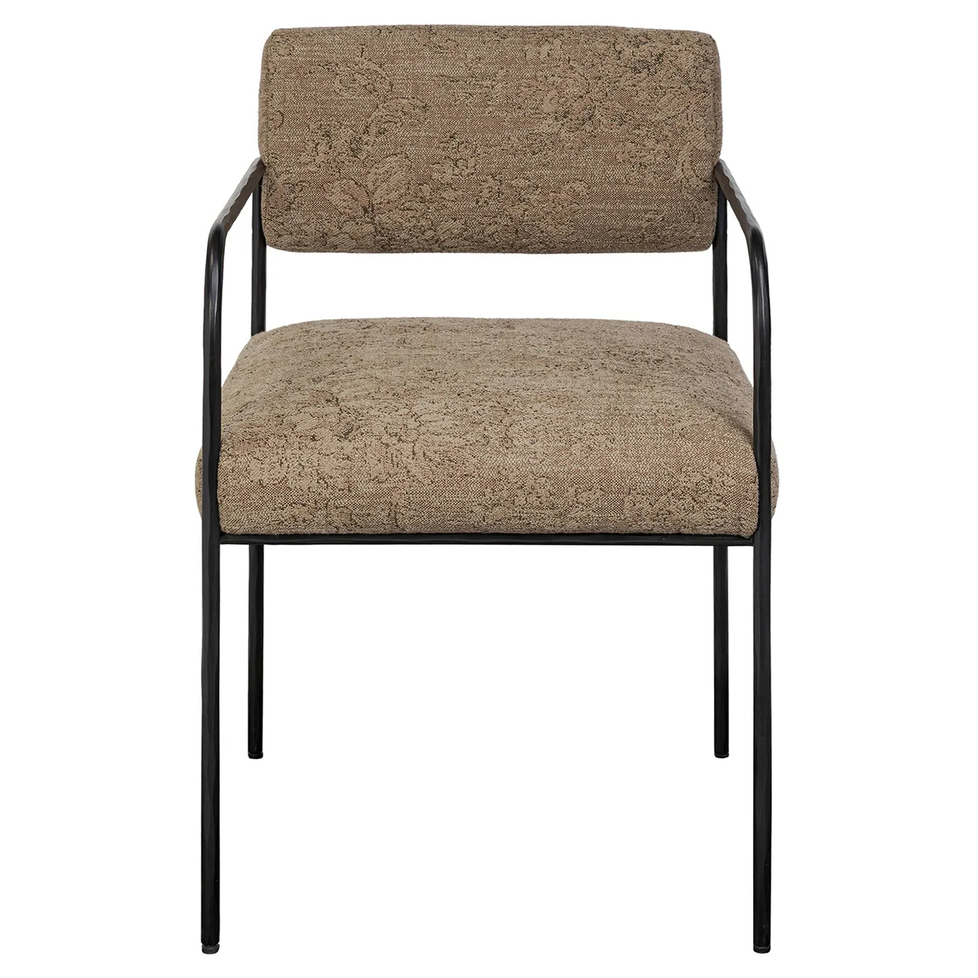Faryn Dining Arm Chair - Brown Printed, Iron