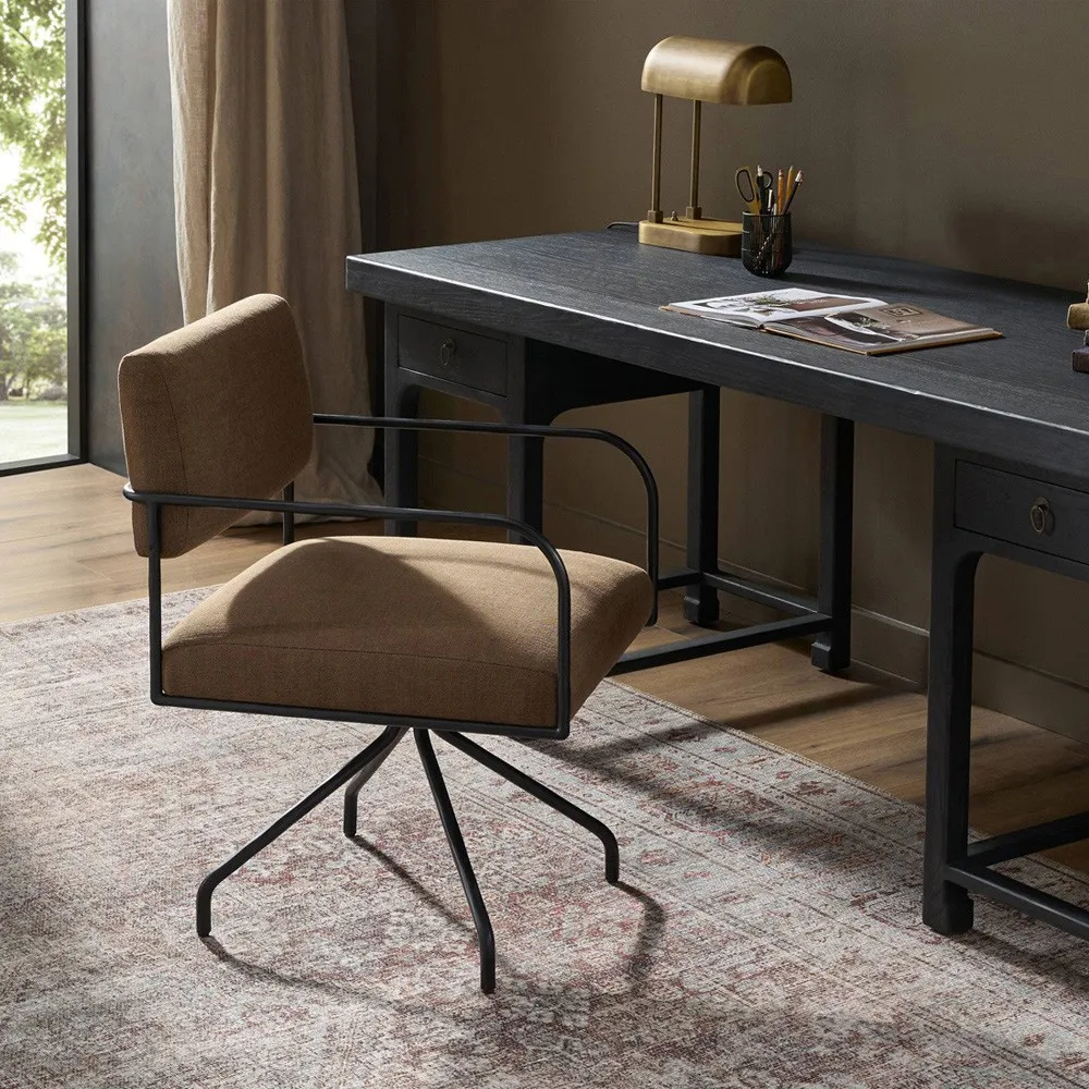 Faryn Office Chair - Brown, Performance Fabric