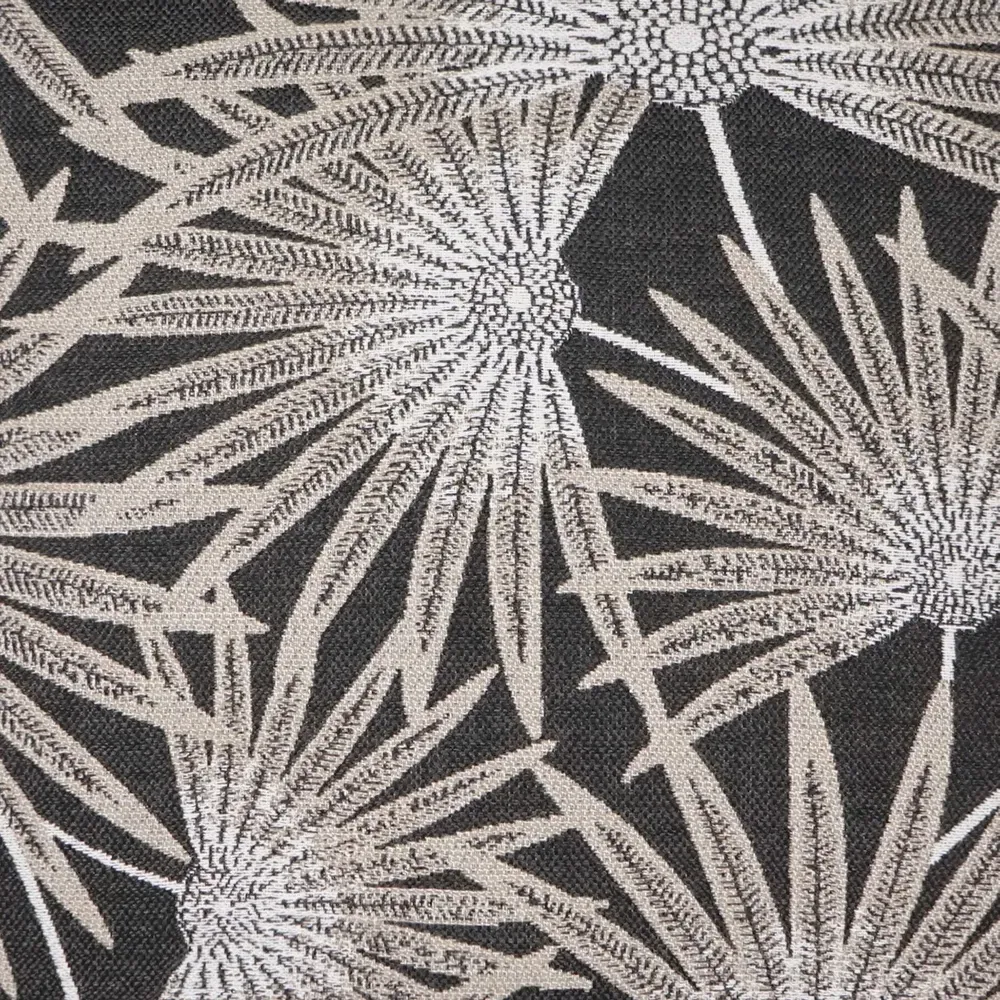 Fauna Leaf Print Indoor Outdoor Throw Pillow - Black, Sunbrella