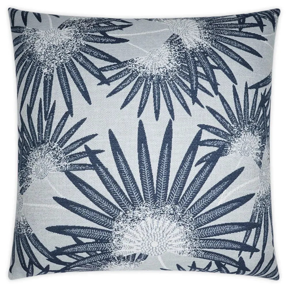 Fauna Leaf Print Indoor Outdoor Throw Pillow - Blue, Sunbrella