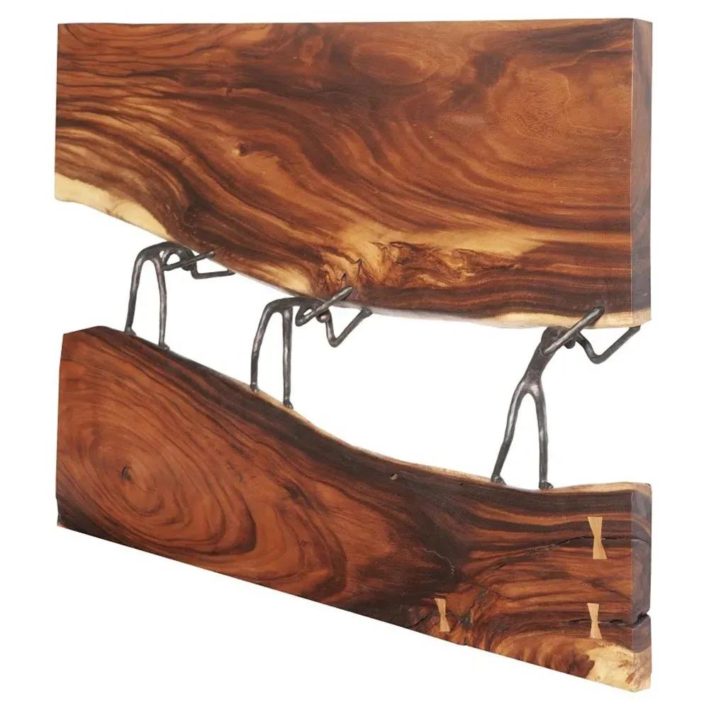 Fay Wall Sculpture - Natural, Chamcha Wood