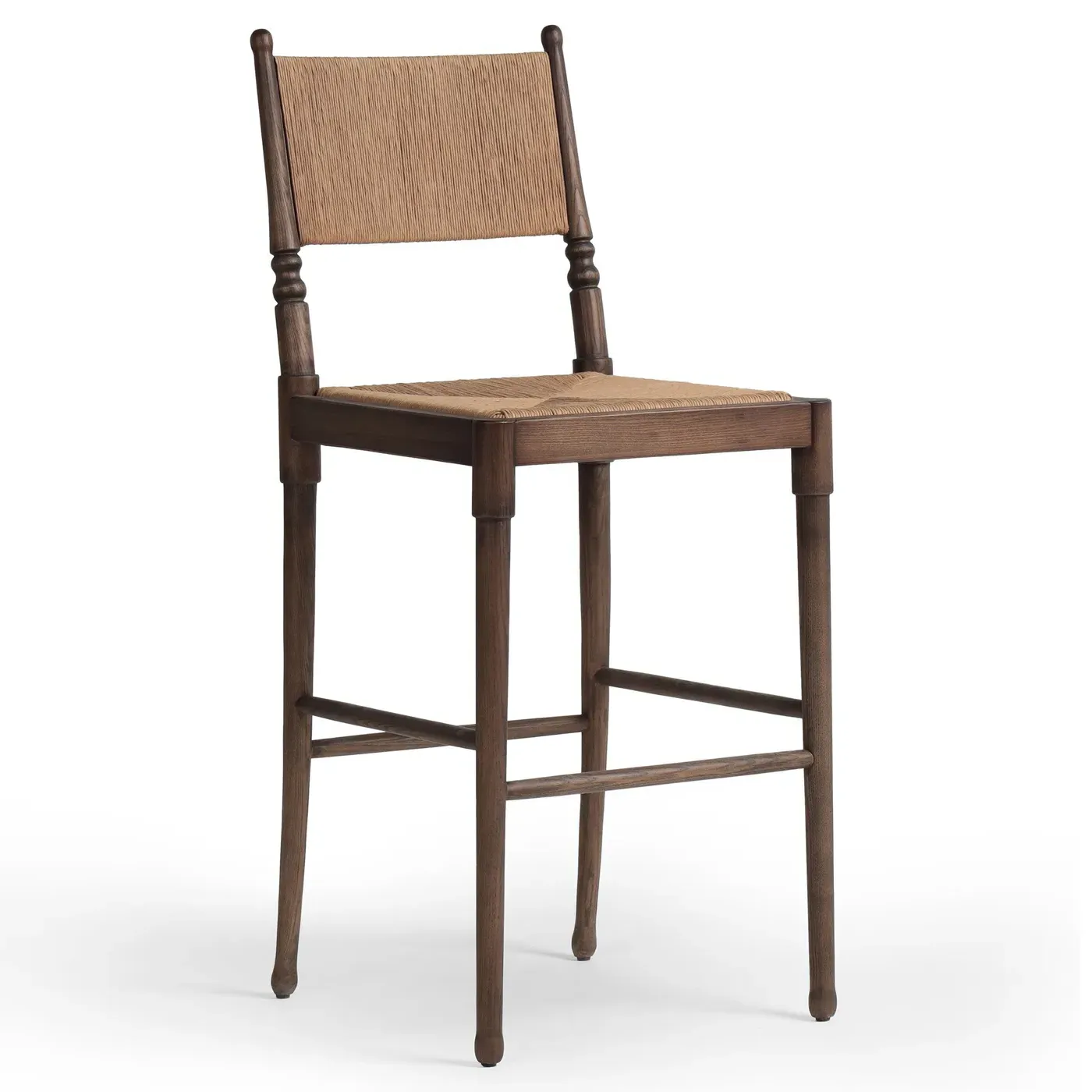 Fayth Bar Stool - Antique Walnut, Ash Wood