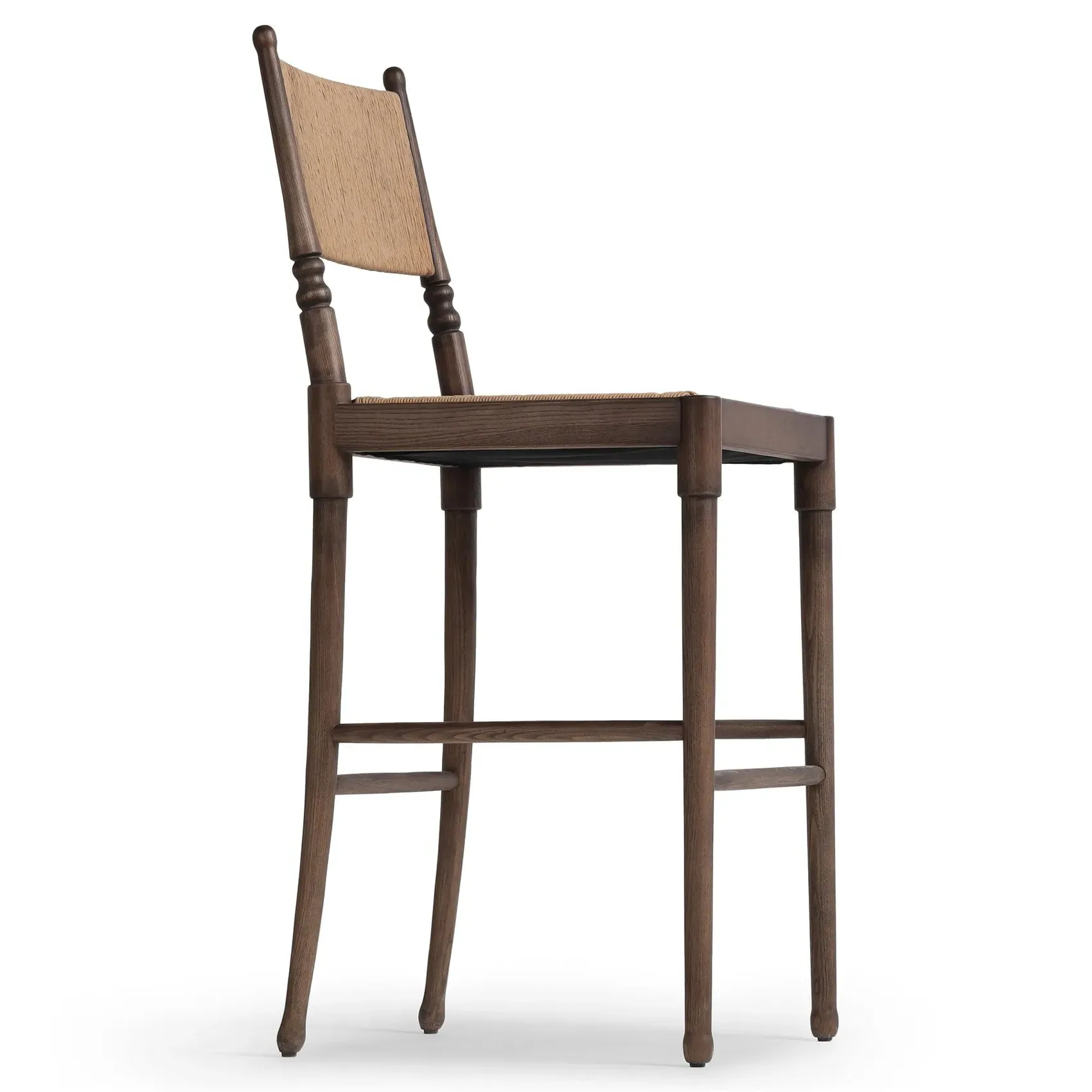 Fayth Bar Stool - Antique Walnut, Ash Wood