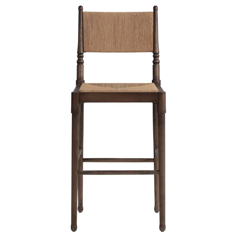 Fayth Bar Stool - Antique Walnut, Ash Wood