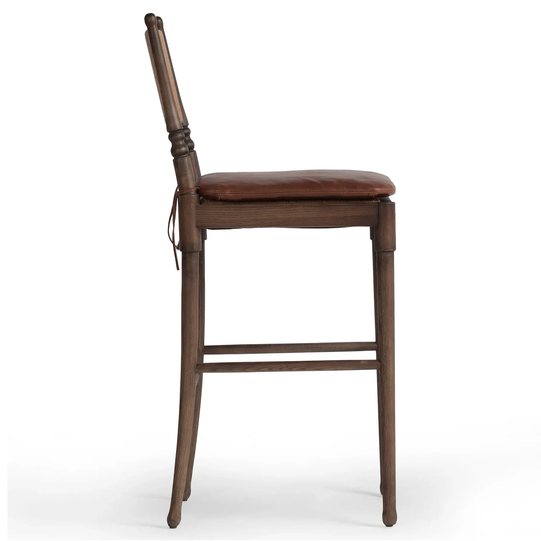 Fayth Bar Stool - Dulane Mahogany, Leather