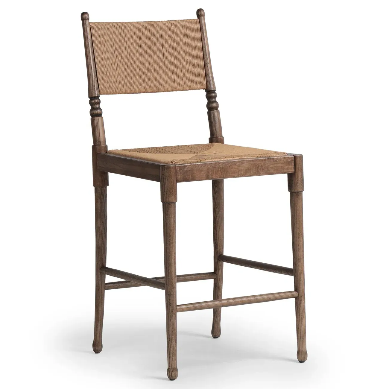 Fayth Counter Stool - Antique Walnut, Ash Wood